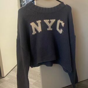 cropped “NYC” sweater